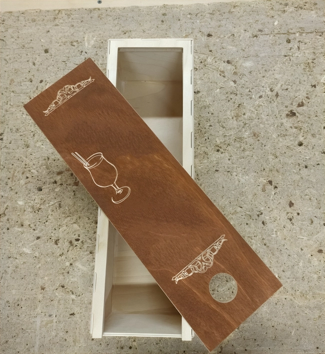 Custom Engraved Wooden Wine Gift Box