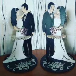 Couple Napkin Holder Wedding Table Centerpiece