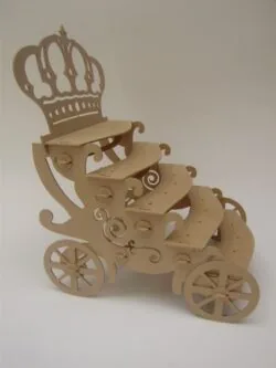 Crown Carriage Cupcake Stand