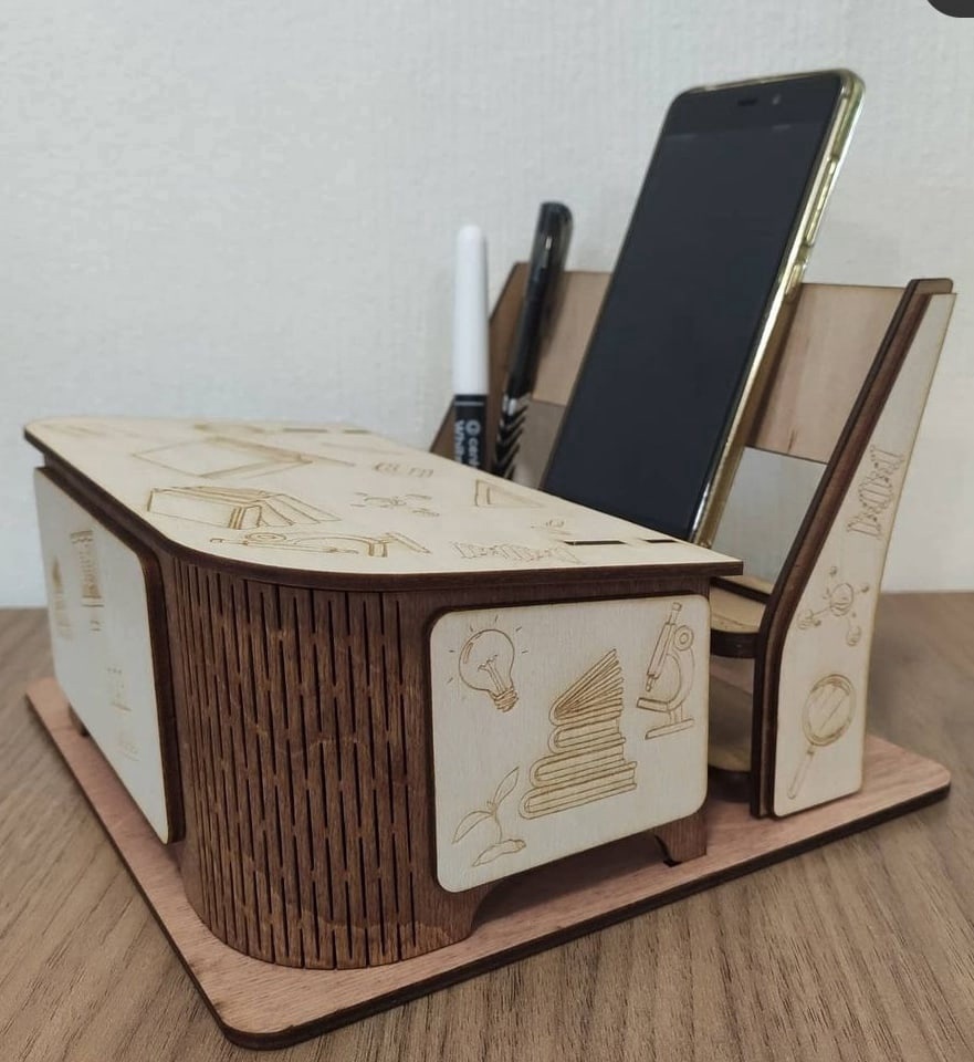 Desk Organizer With Phone Holder