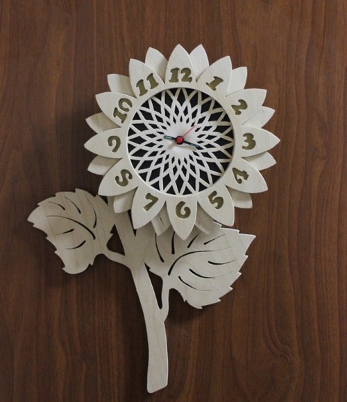 Flower Design Decorative Wall Clock