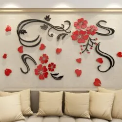 Flower Vine Acrylic Wall Decor