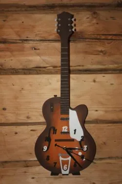 Guitar shaped clock