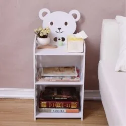 Kids Nightstand Teddy Bear Bedside Table