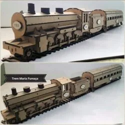 Locomotive Laser cutting 3d puzzle