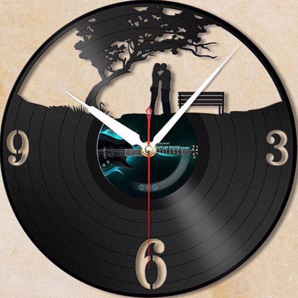 Love Romantic Couple Valentine Day Vinyl Record Wall Clock