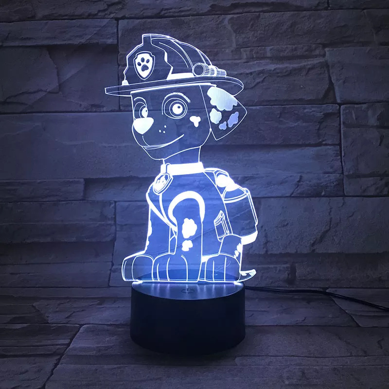 Paw Patrol 3D Acrylic LED Night Light Anime Toy Kids Gift