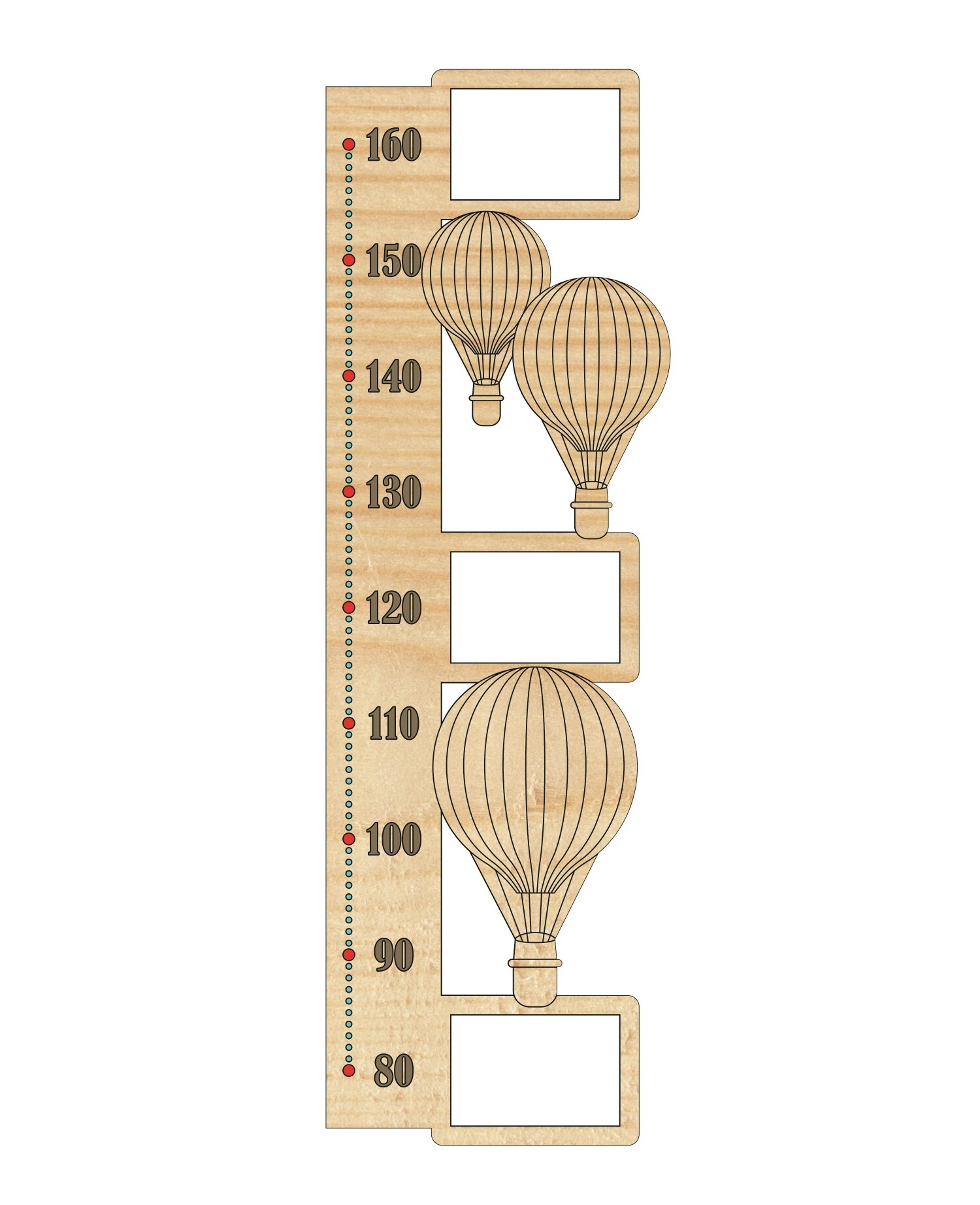 Personalized Children's Growth Chart With Picture Frames Kids Height Chart Stadiometer