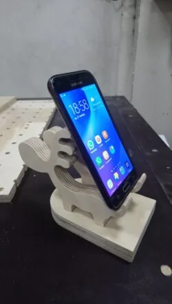 Wooden Deer Phone Stand Holder Charging Dock