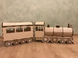 Wooden Gift wrap-lokomotive 3d puzzle