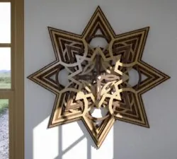 Wooden Star Layered Wall Art