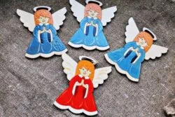 Angels Christmas Decoration Wood Cutout