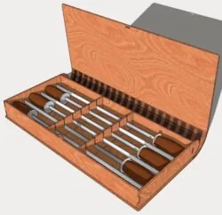 BBQ Skewers Case Wood Storage Box