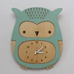 Baby Owl Wall Clock Kids Room