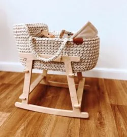 Basket Stand Rocking Bassinet Stand Cradle For Dolls