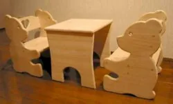 Bear Chair and Table Set for Kids