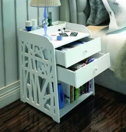 Bedside Table Shelf Storage Cabinet