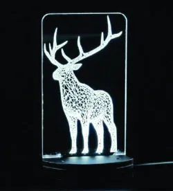 Christmas Deer Acrylic 3D Night Light