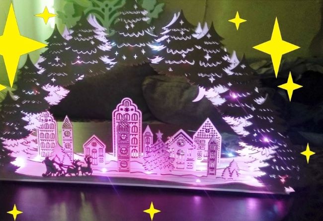 Christmas Night Light Decor Christmas Village Lamp