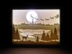 Christmas Shadow Box Night Light Paper