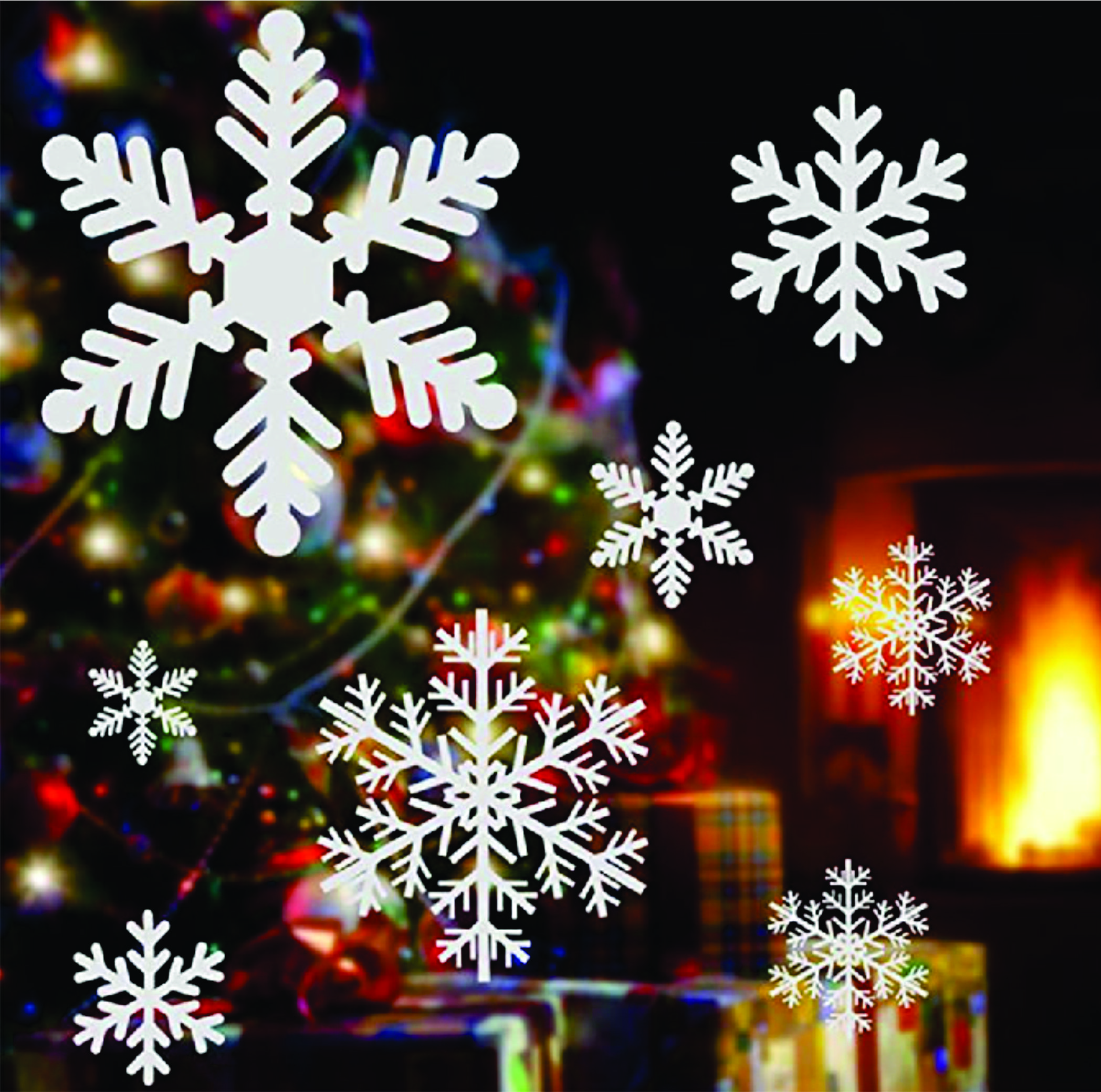 Christmas Window Clings Snowflakes Window Decals Stickers