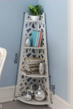 Corner Bookshelf Storage Organizer