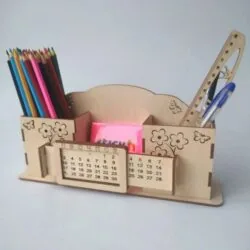 Desk Organizer With Calendar Pen Stand