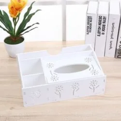 Desk Organizer With Napkin Holder Storage Organizer Tissue Box Pen Holder