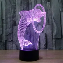 Dolphin 3D Illusion Lamp LED Night Light