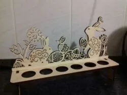 Easter Bunnies Egg Holder Laser Cut Template