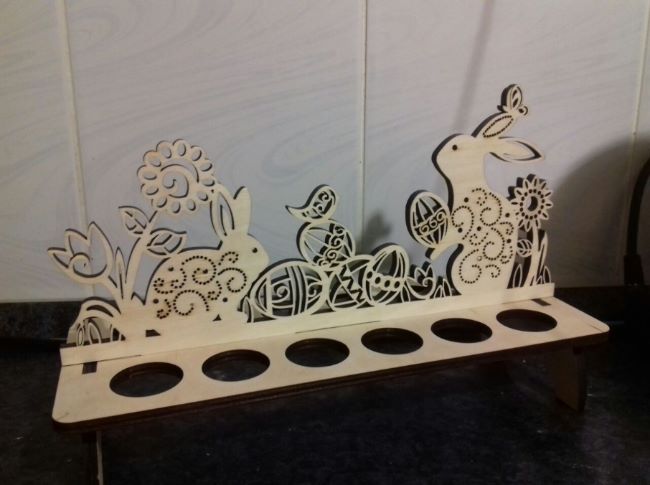 Easter Bunnies Egg Holder Laser Cut Template