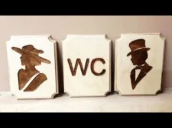 Engrave Lady And Gentlemen Restroom Signs