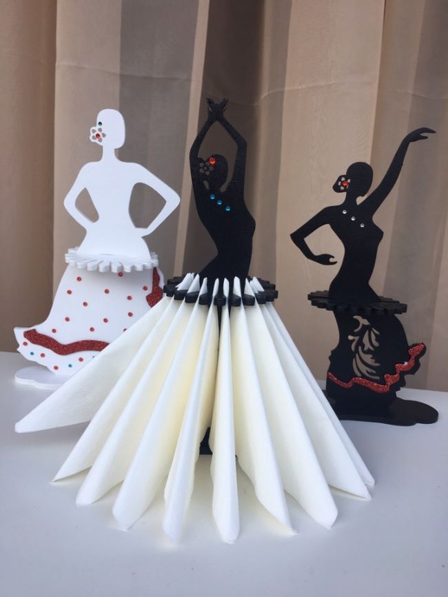 Female Flamenco Dancer Napkin Holder