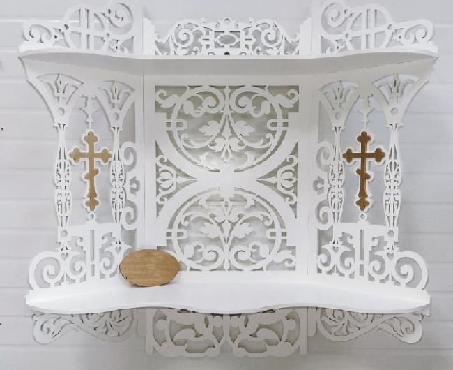 Iconostasis Corner Shelf for Icons