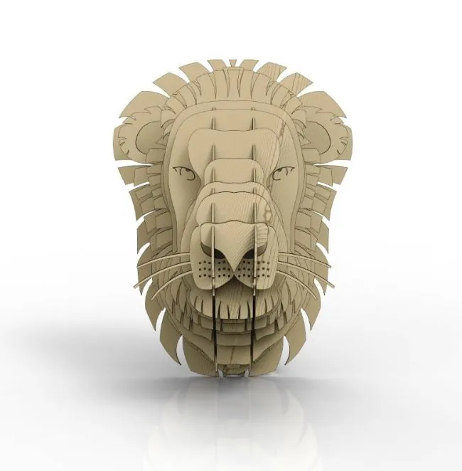 Lion Head Wall Decor Plywood 4mm