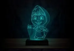 Masha And The Bear Acrylic 3D Lamp