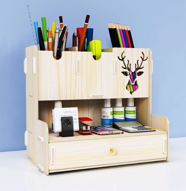 Pen Holder Creative Student Desktop Stationery Storage Rack