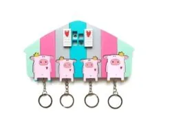 Pig Key Holder Wall Decor