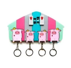 Pig Key Holder Wall Decor