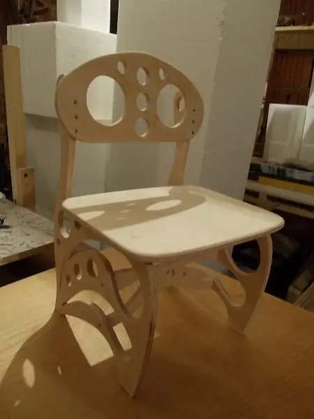 Plywood Children Chair 3D