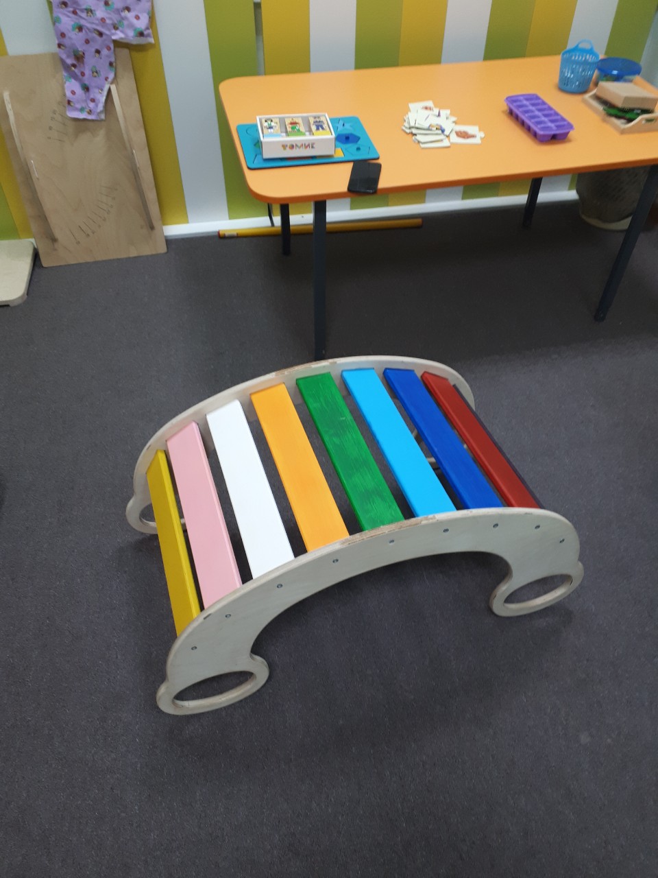 Rocking Chair Rainbow Slide Bridge for Kids