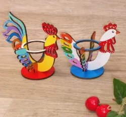 Rooster Egg Holder Easter Decorations