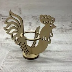 Rooster Egg Holder Happy Easter Decor