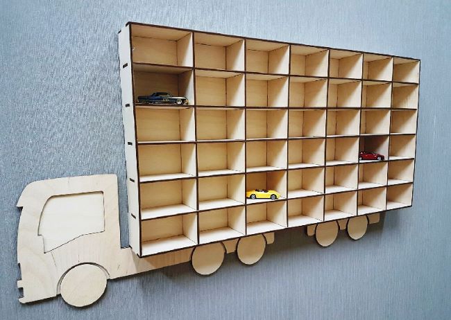 Shelf for Toy Cars Plywood