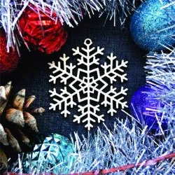 Snowflake Heart Christmas Tree Ornament