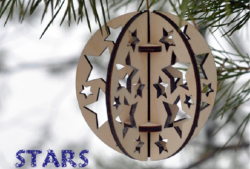 Stars. Christmas tree ball ornament