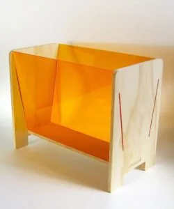 Wood Acrylic Magazine Display Rack