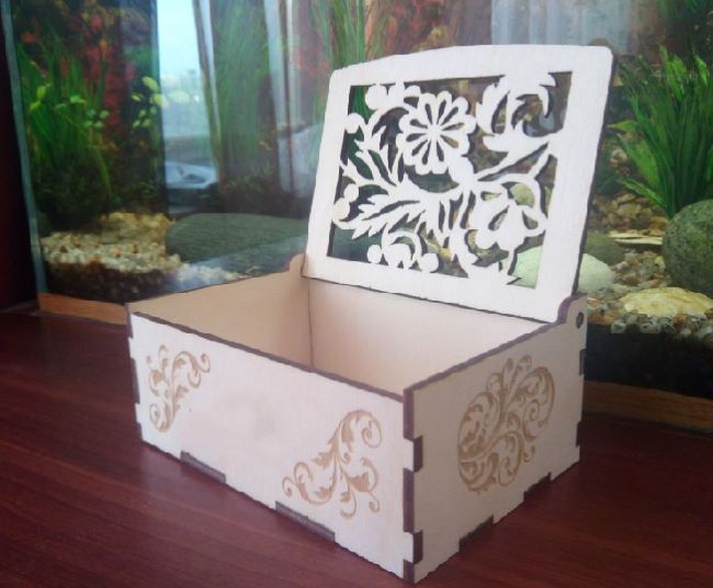 Wood Laser Cut Box Wood Puzzle Box 3mm