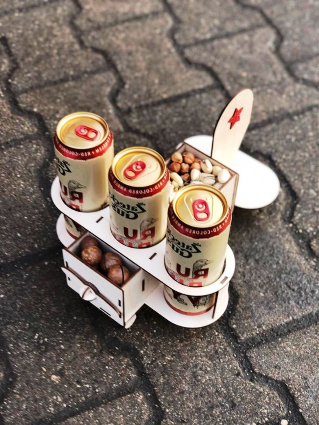 Wooden Beer Holder Airplane