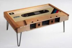 Wooden Cassette Tape Coffee Table